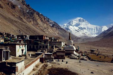 Rongbuk Monastery before Mt. Everest